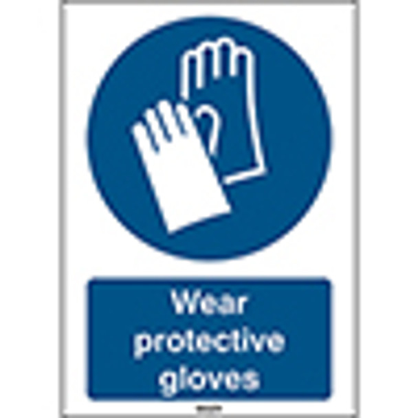 ISO Safety Sign - Wear protective gloves