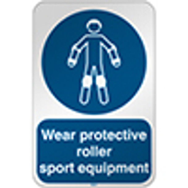 ISO Safety Sign - Wear protective roller sport equipment