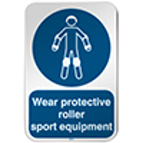 ISO Safety Sign - Wear protective roller sport equipment