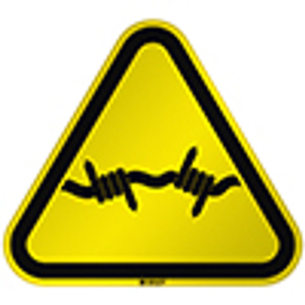 ISO Safety Sign Warning Barbed wire