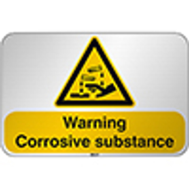 ISO Safety Sign Warning Corrosive substance