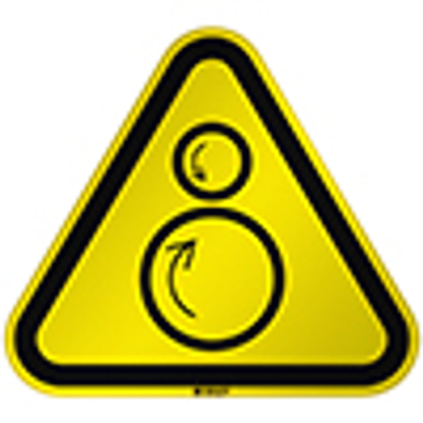 ISO Safety Sign Warning Counter rotating rollers