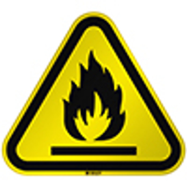 ISO Safety Sign Warning Flammable materials