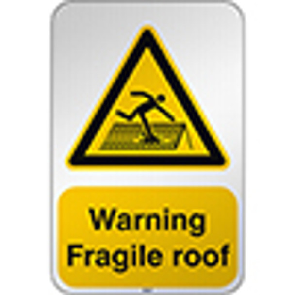 ISO Safety Sign Warning Fragile roof