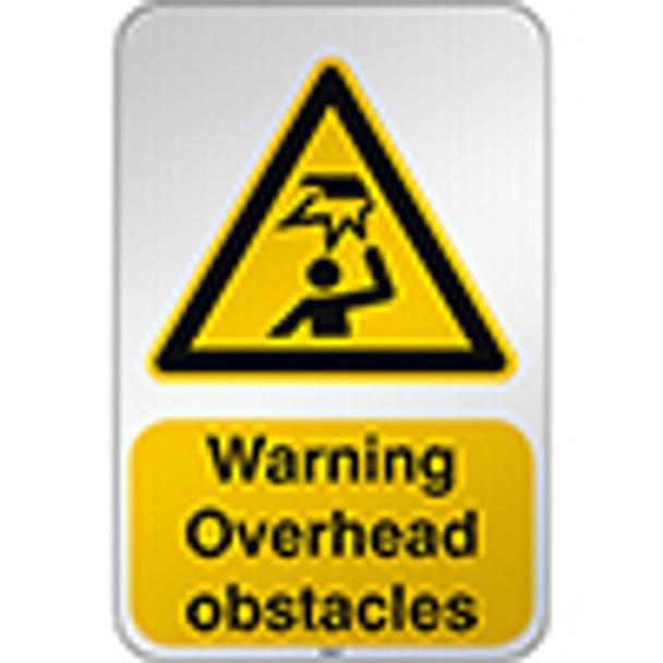 ISO Safety Sign Warning Overhead obstacles