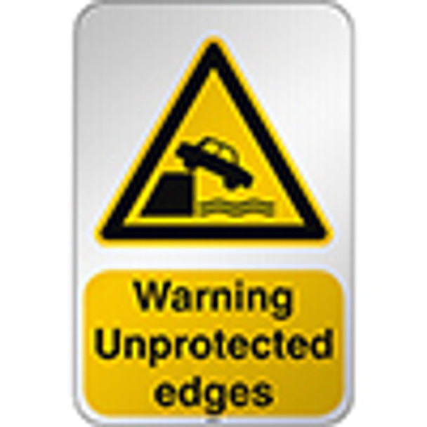 ISO Safety Sign Warning Unprotected edges