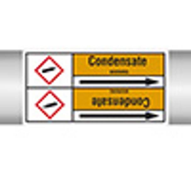Roll form linerless Pipe Markers, with pictograms - Gas - Condensate