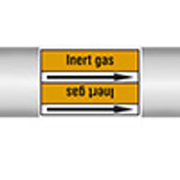 Roll form linerless Pipe Markers, with pictograms - Gas - Inert gas