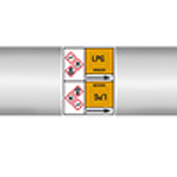 Roll form linerless Pipe Markers, with pictograms - Gas - LPG