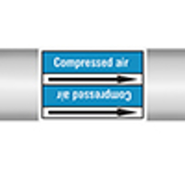 Roll form linerless Pipe Markers, without pictograms - Air - Compressed air