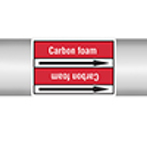 Roll form linerless Pipe Markers, without pictograms - Fire Fighting - Carbon foam
