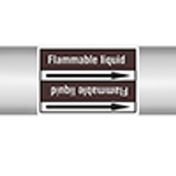 Roll form linerless Pipe Markers, without pictograms - Flammable/Non-Flammable Liquids/Oils - Flammable liquid