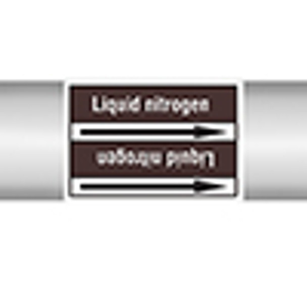 Roll form linerless Pipe Markers, without pictograms - Flammable/Non-Flammable Liquids/Oils - Liquid nitrogen