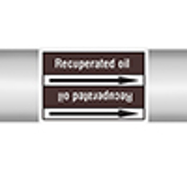 Roll form linerless Pipe Markers, without pictograms - Flammable/Non-Flammable Liquids/Oils - Recuperated oil