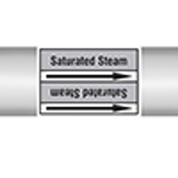 Roll form linerless Pipe Markers, without pictograms - Steam - Saturated steam