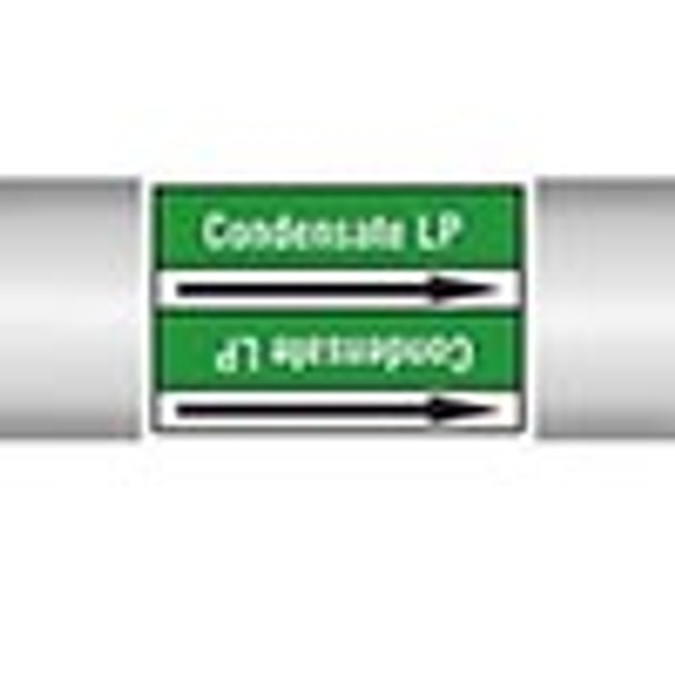 Roll form linerless Pipe Markers, without pictograms - Water - Condensate LP