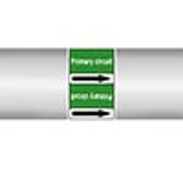 Roll form linerless Pipe Markers, without pictograms - Water - Primary circuit