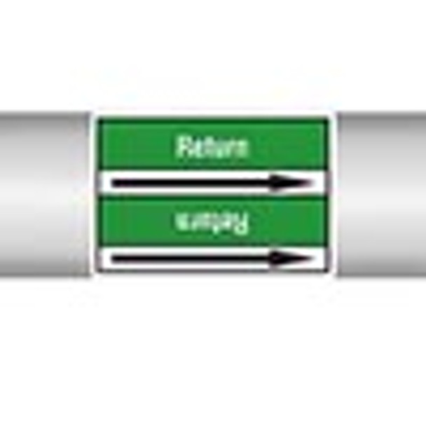 Roll form linerless Pipe Markers, without pictograms - Water - Return