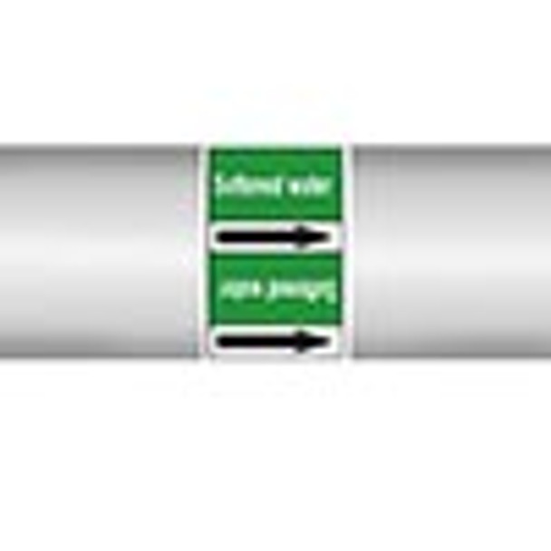 Roll form linerless Pipe Markers, without pictograms - Water - Softened water