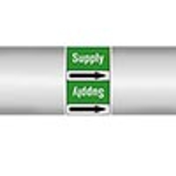 Roll form linerless Pipe Markers, without pictograms - Water - Supply