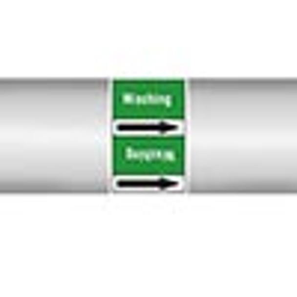 Roll form linerless Pipe Markers, without pictograms - Water - Washing