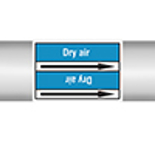 Roll form Pipe Markers with liner, without pictograms - Air - Dry air