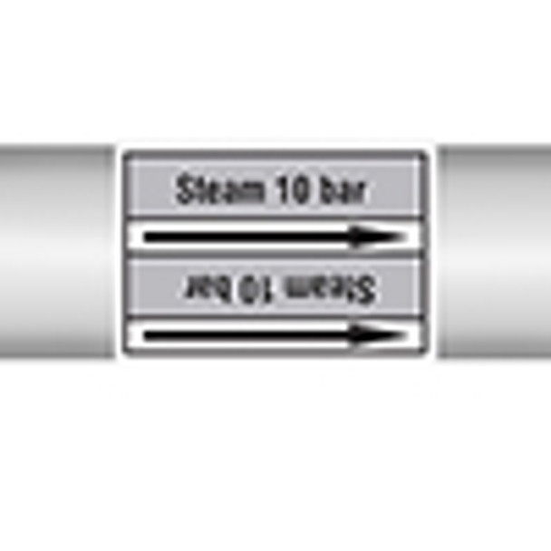 Roll form Pipe Markers with liner, without pictograms - Steam - Steam 10 bar