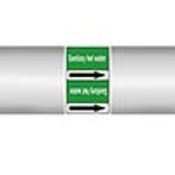 Roll form Pipe Markers with liner, without pictograms - Water