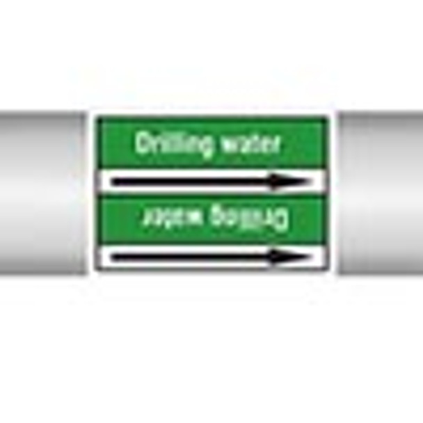 Roll form Pipe Markers with liner, without pictograms - Water - Drilling water