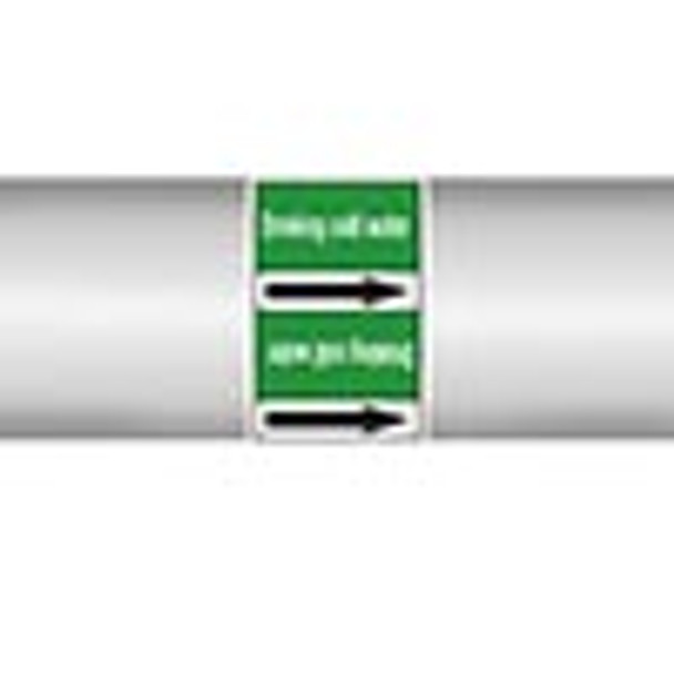 Roll form Pipe Markers with liner, without pictograms - Water - Drinking cold water