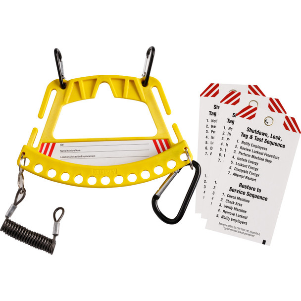 Safety Lock & Tag Carrier System - Yellow