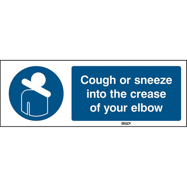 Safety Sign - Cough or sneeze into the crease of your elbow