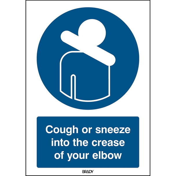 Safety Sign - Cough or sneeze into the crease of your elbow