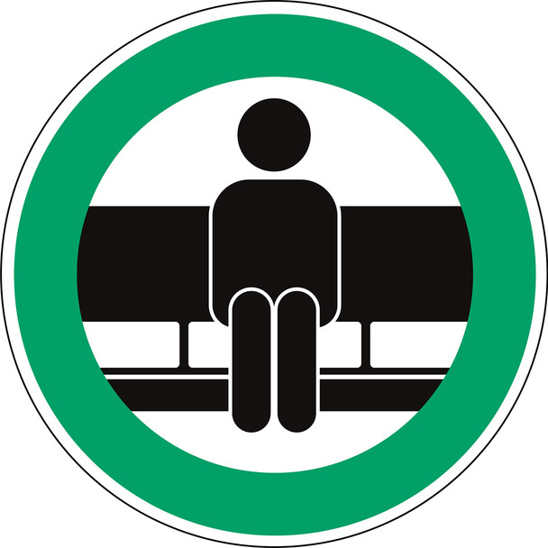 Safety Sign - Sit here