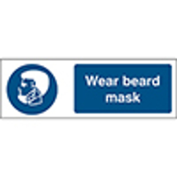 Safety Sign - Wear beard mask