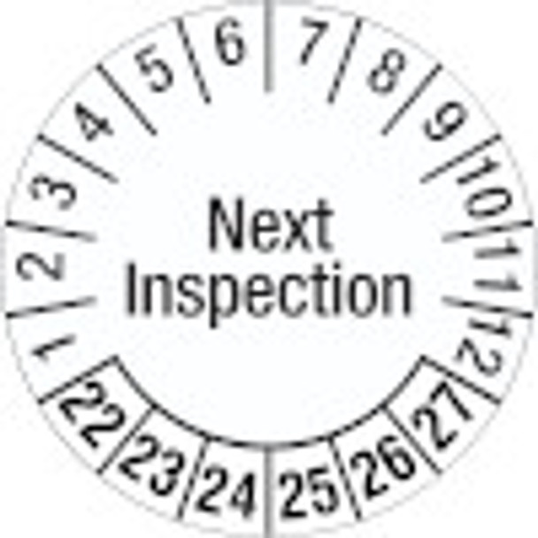 Tamper-evident Inspection Date Labels - Next Inspection