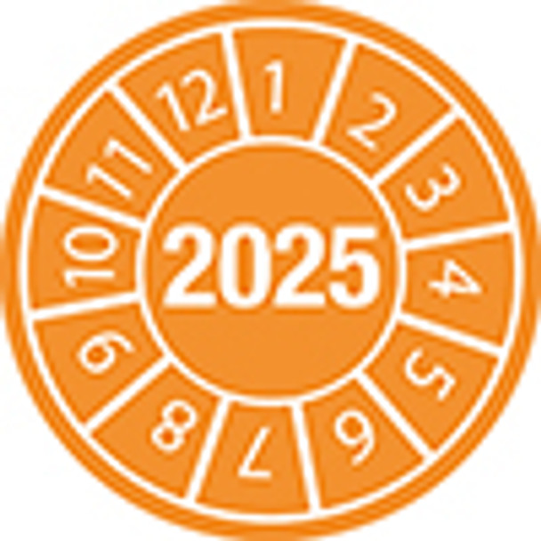 Tamper-evident Inspection Date Labels Year 2025