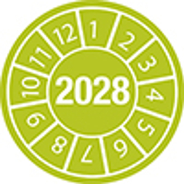 Tamper-evident Inspection Date Labels Year 2028
