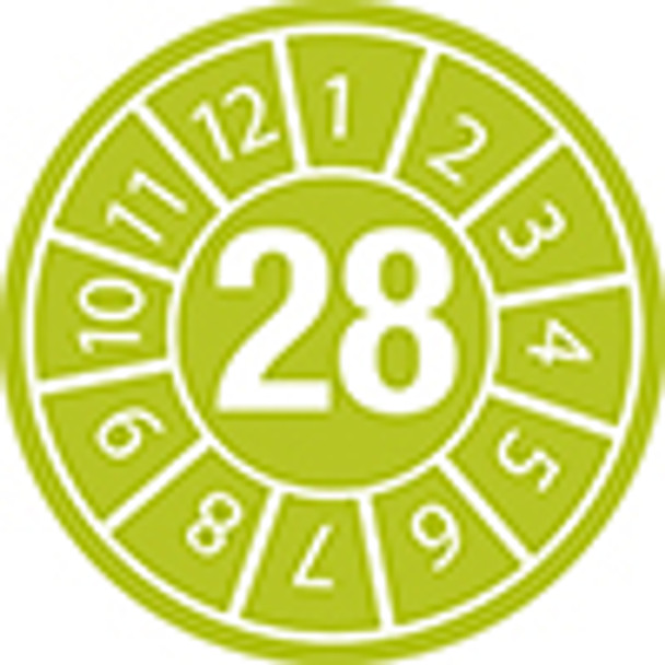Tamper-evident Inspection Date Labels Year 28
