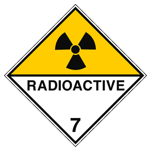 Transport Sign - ADR 7DA - Radioactive 7DA - RADIOACTIVE 7