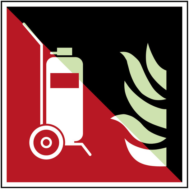 Wheeled fire extinguisher - ISO 7010