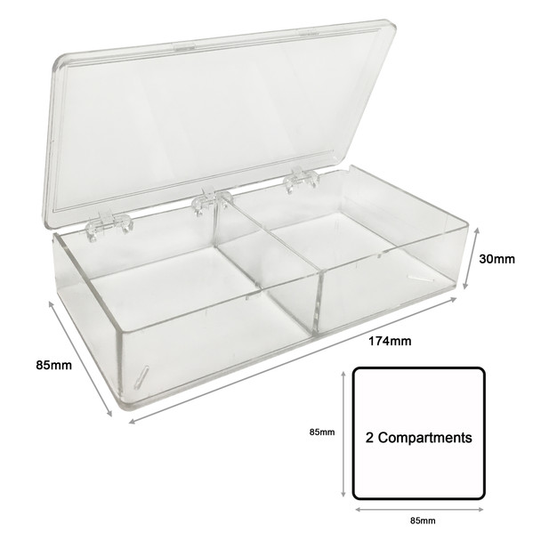 MultiBox™, 2 compartments, 85 x 85 x 30mm each (311/32 x 311/32 x 13/16 in.), for Novex Mini (8x8cm), Bio-Rad Mini (7x8cm) and others, 6/pk