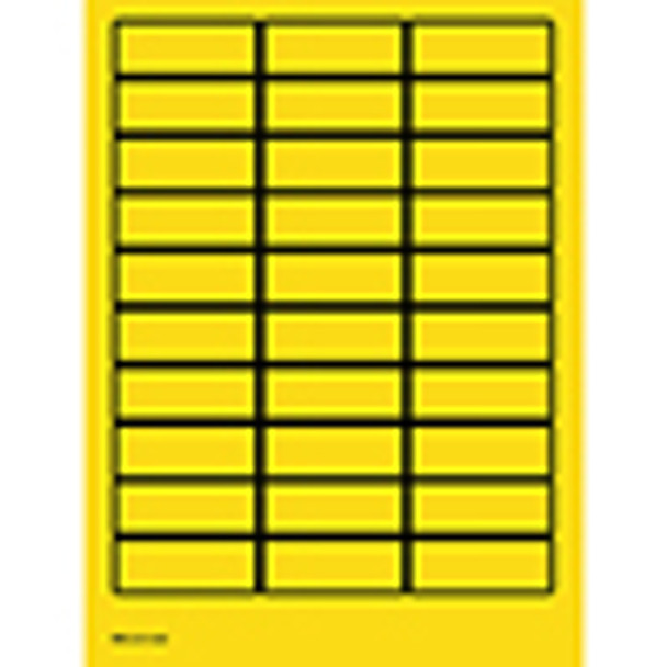 Blank Write-On Labels on sheets - Yellow with border