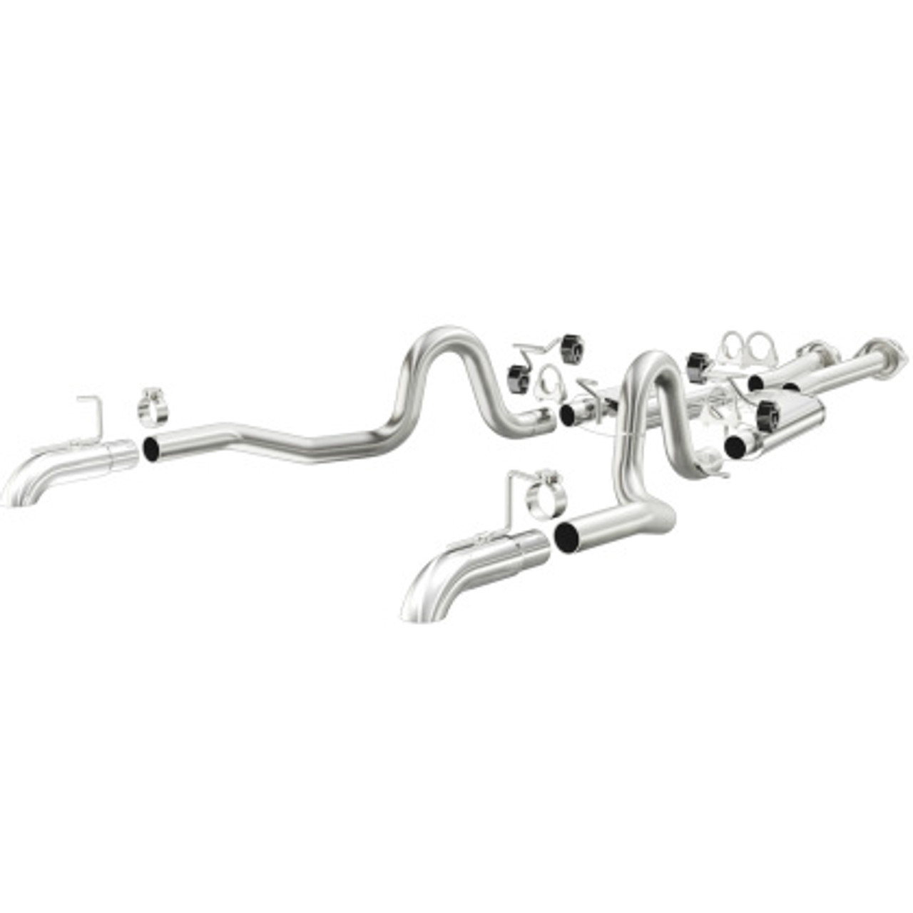 MagnaFlow 15632 Street Series Cat-Back Exhaust Kit Stainless Steel 3" Turn-Downs Mustang GT 5.0L 1987-1993
