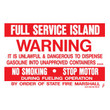 Gasoline Advertising D-951 Fueling Instructions Decal "Full Service Island"
