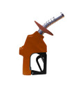 OPW 7H-0800 1'' Orange Automatic Shut-Off Nozzle w/ Spout Ring