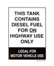 Empro ED-79A 6'' W x 10'' H Diesel Decal for Highway Use