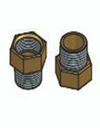 Piusi F07760000 1'' BSP Male x 3/4'' BSP Female Brass Reducer Fitting