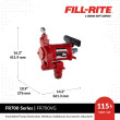 Fill-Rite FR700VG 20 GPM 220V AC 50/60 Hz Heavy-Duty Fuel Transfer Pump w/ 3/4'' Manual Nozzle and 3/4'' x 12' Hose Fill-Rite FR700VG 20 GPM 220V AC 50/60 Hz Heavy-Duty Fuel Transfer Pump w/ 3/4'' Manual Nozzle and 3/4'' x 12' Hose