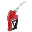 Husky 159404N-02 X Automatic Shut-Off Unleaded Nozzle, 3/4'' Inlet NPT, with Three Notch Hold Open Clip and Full Grip Guard, Red